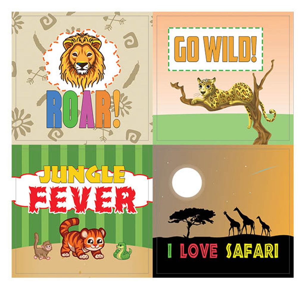 CNSST2044_ST3_Cute Sayings Animal Safari Stickers
