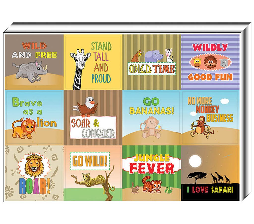 CNSST2044_main_Cute Sayings Animal Safari Stickers