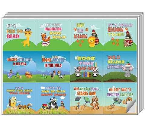 CNSST2054_main_Cute Sayings Wild Animals Stickers_with peel effect