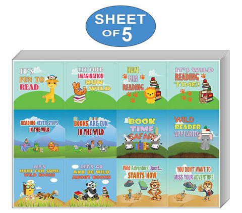 CNSST2054_main_5P_Cute Sayings Wild Animals Stickers