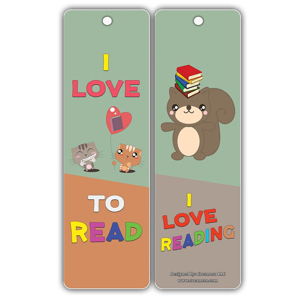 Animal Good Reading Habits Bookmarks D3