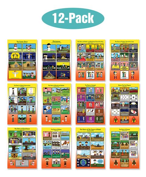 NEPT4003_main_12P_Bible Story Series 2 Educational Learning Posters_12Packs