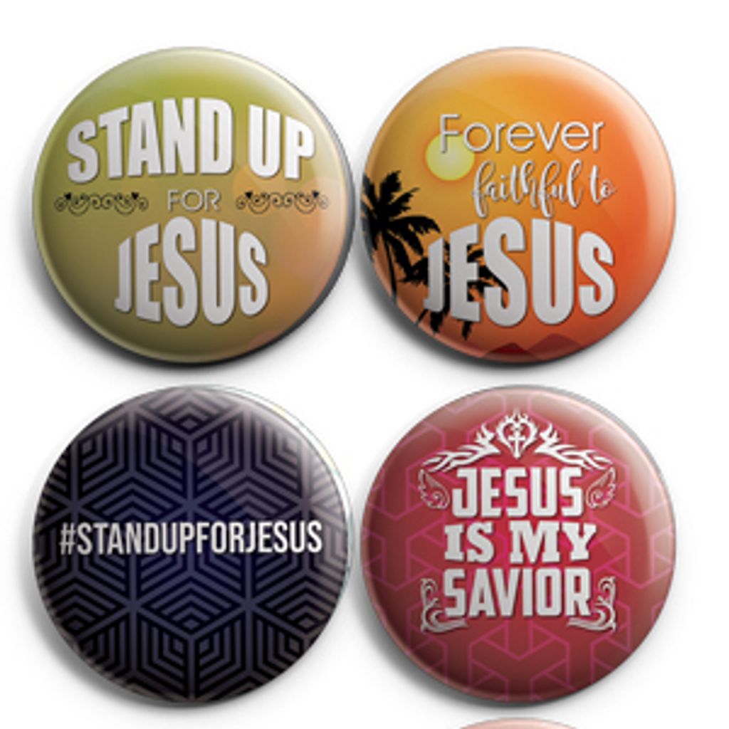 NEPB1202 - Stand Up For Jesus Pinback Buttons - 300x300 - 1