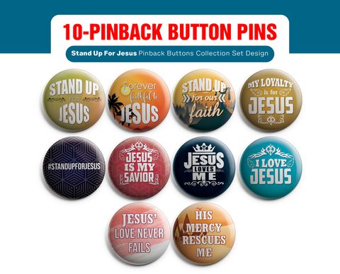NEPB1202 - SET_Stand Up For Jesus Pinback Buttons