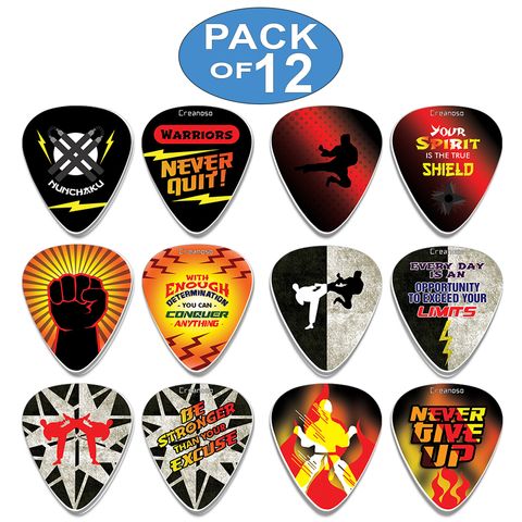 CNSGP5004_main_12P_Cool Martial Arts Guitar Picks Variety Pack_12Packs