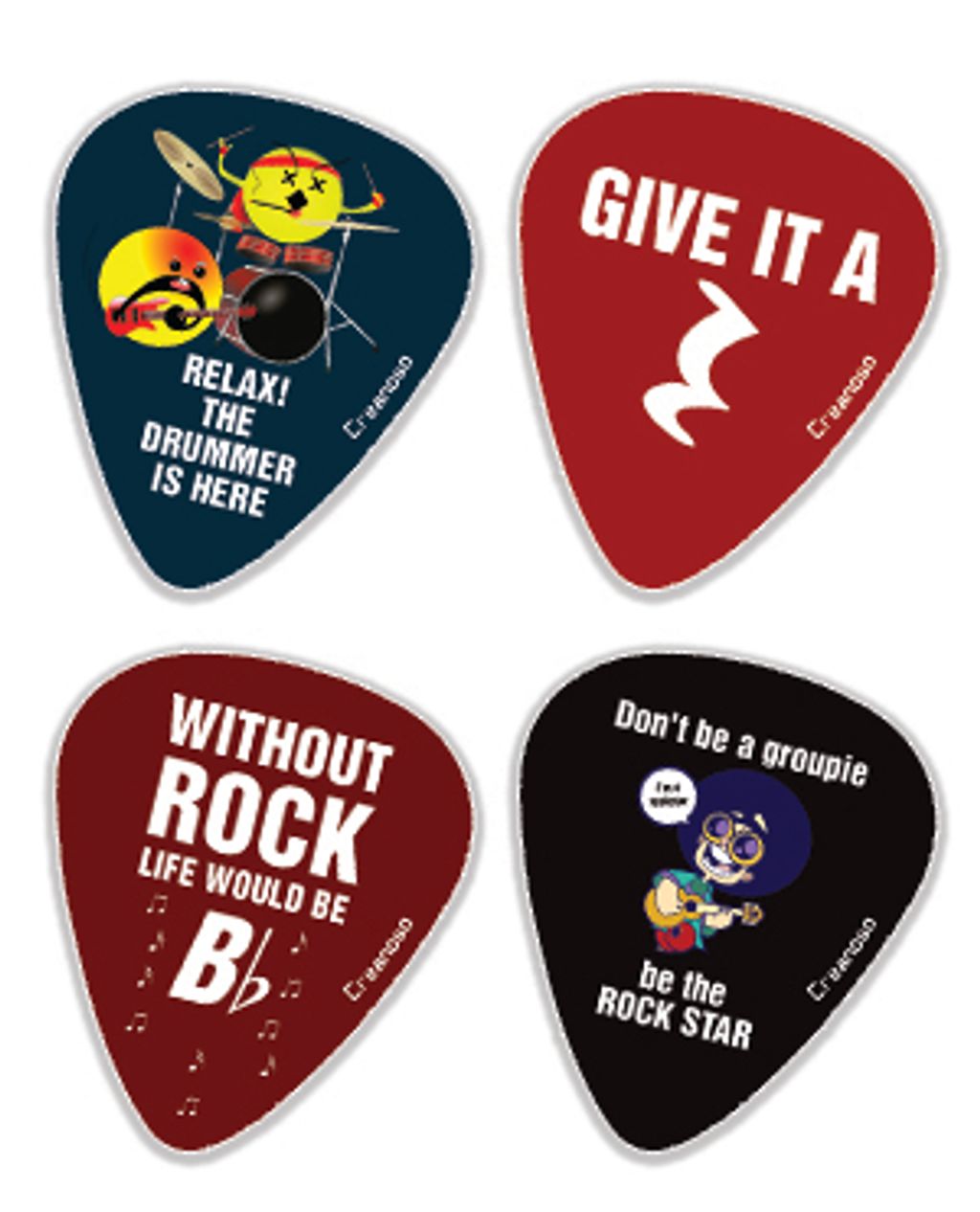 CNSGP5018_Gp3_Funny Band Guitar Picks_4n1