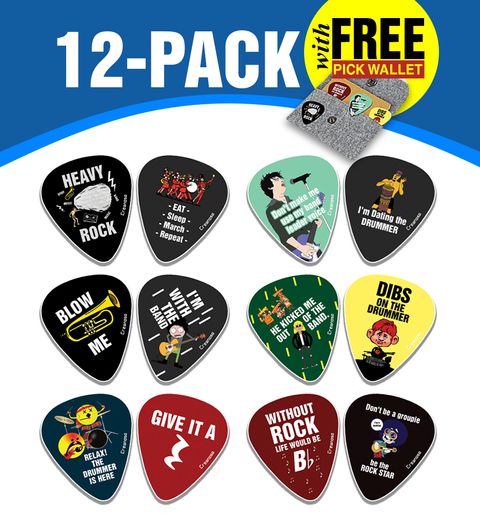 CNSGP5018_main_12P_Funny Band Guitar Picks_12Packs