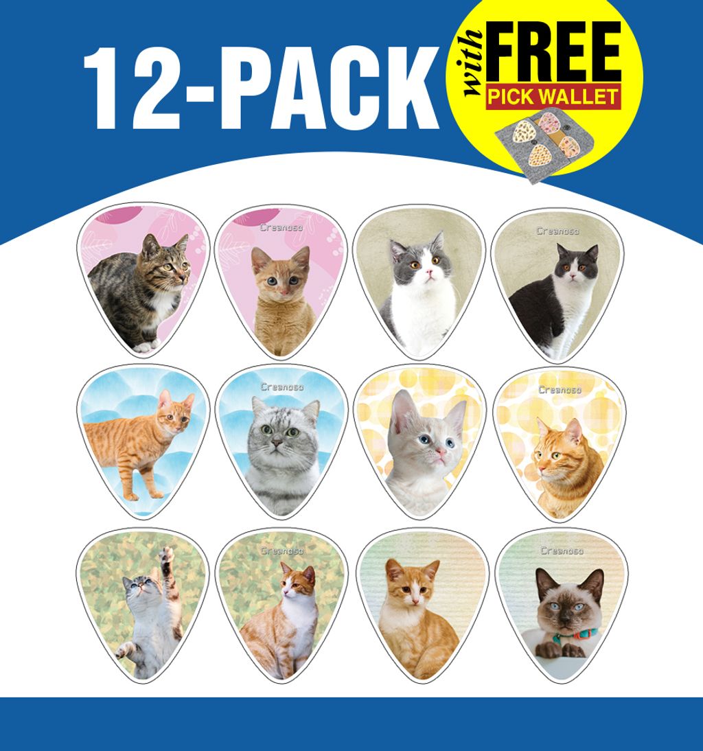 CNSGP4008_12P_main_Cat Faces Guitar picks_Product packs