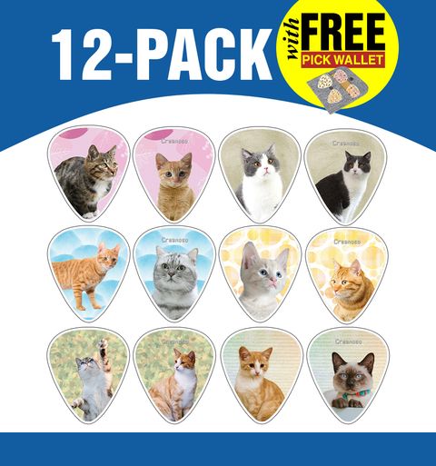 CNSGP4008_12P_main_Cat Faces Guitar picks_Product packs