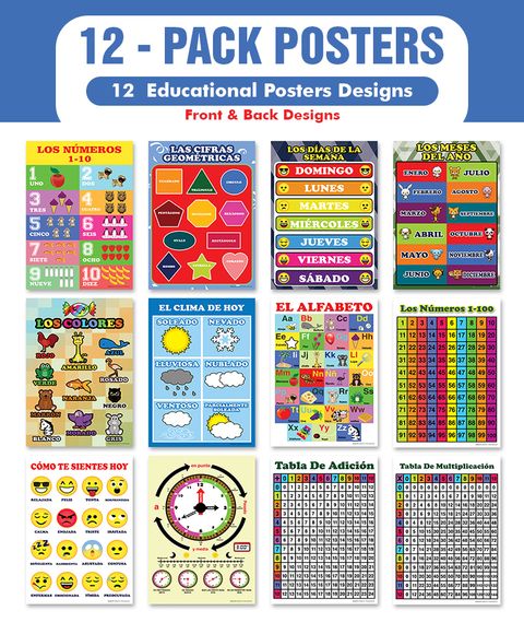 CNSPT5002_main_12P_Spanish English Bilingual Educational Posters_12 Pack