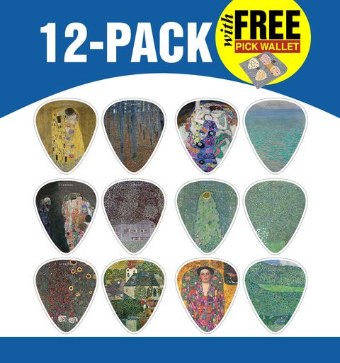 CNSGP4009_main_12P_Gustav Klimt Art Guitar picks_Product packs