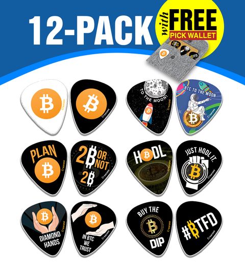 CNSGP1202_main_12P_Bitcoin Guitar Picks Collection Set_12Packs