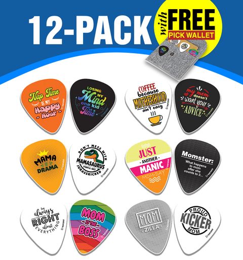 CNSGP5020_main_12P_Funny Mom Quotes Collections Guitar Pick_12Packs