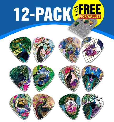 CNSGP5019_main_12P_Peacock Guitar Picks_12Packs