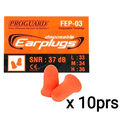 PROGUARD FEP03 / FEB03C [SNR 37dB] Disposable Corded or Uncorded Soft PU  Foam Earplug Low Pressure Hearing Protection – TSRC STORE