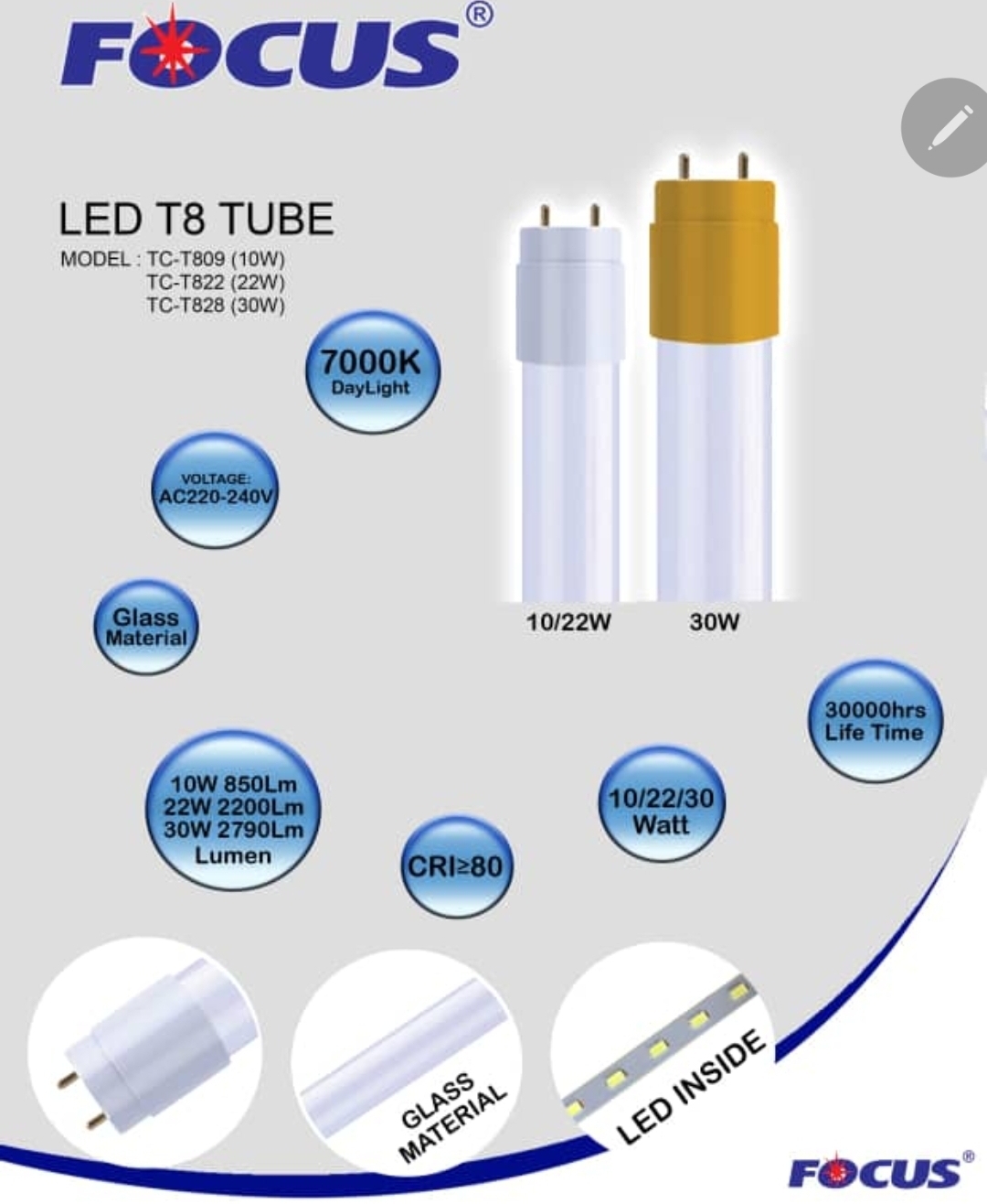 Tube Led Premium 22w