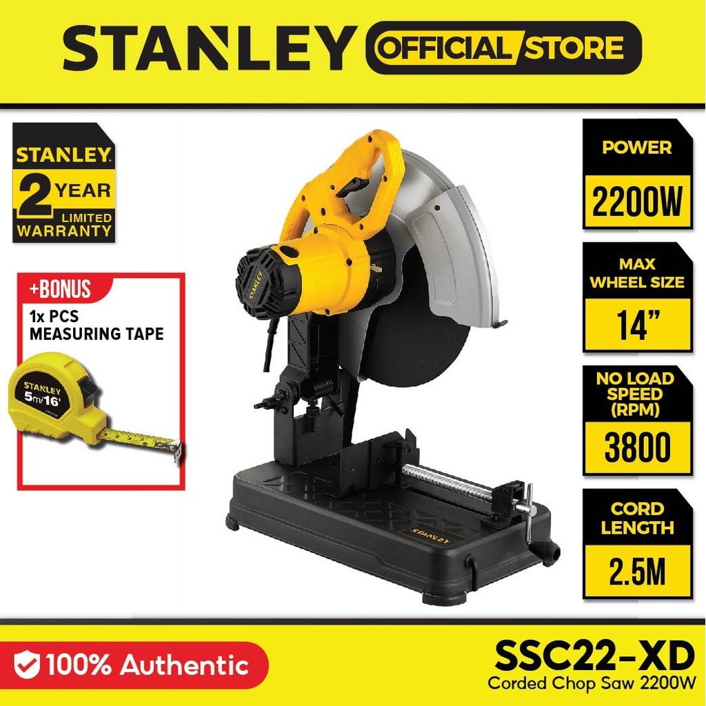 STANLEY SSC22 CORDED CHOP SAW 355MM ( 14" ) | 2100W | 3800RPM – TSRC STORE