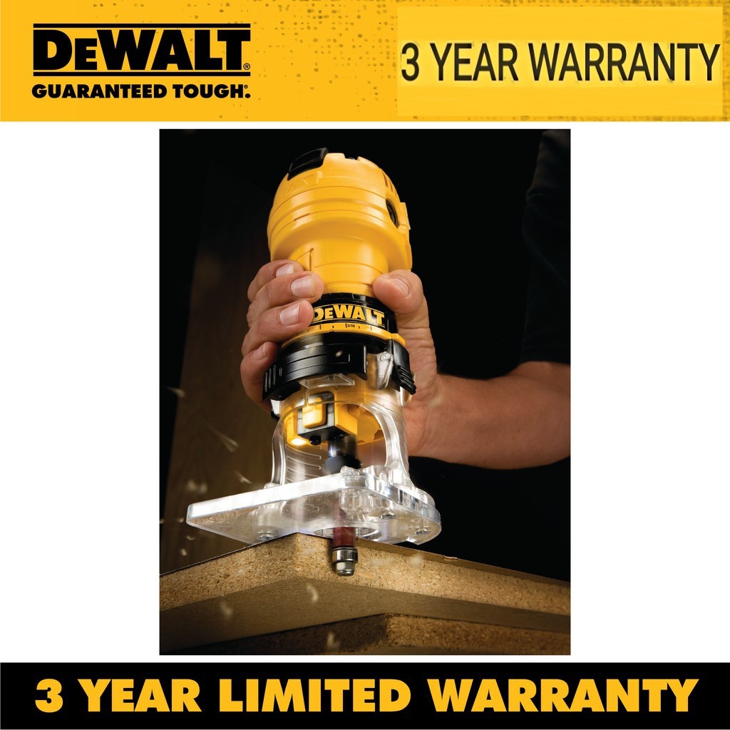 DEWALT DWE6000 Single Speed 1/4-Inch Laminate Trimmer, Router