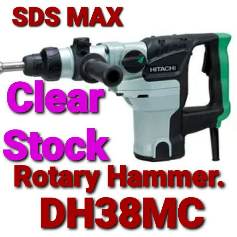 HITACHI DH38MS ROTARY HAMMER (2 MODE/38mm/SDS MAX) (Clear Stock) – TSRC  STORE