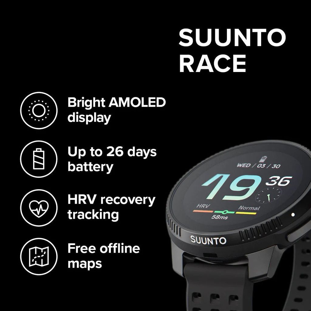 Suunto Race GPS Sports Watch - Running Watch - Heart Rate Watches - Digital  - All