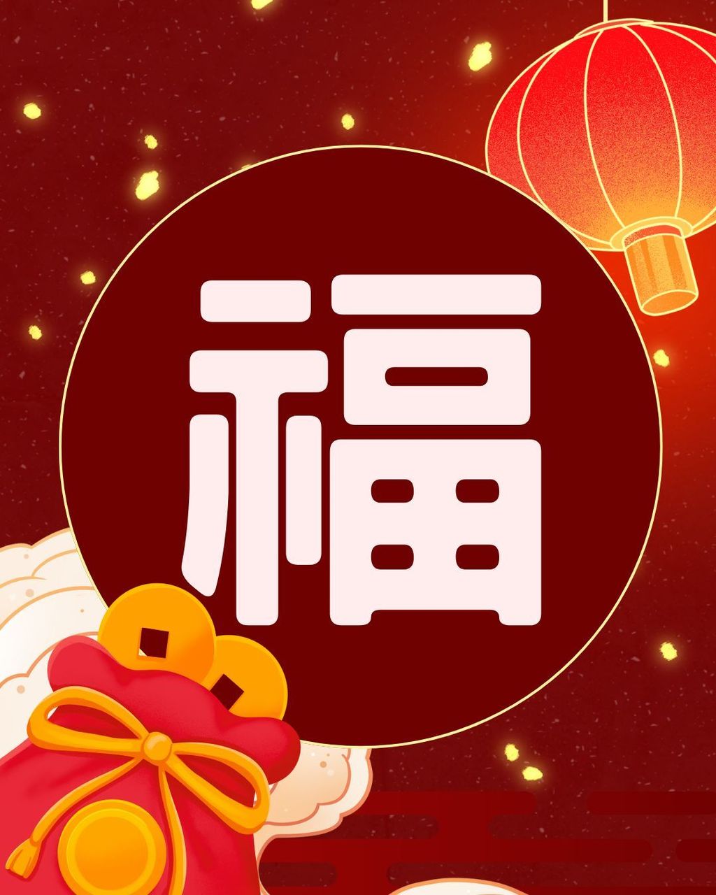 Red White Illustrative Chinese New Year Sale Instagram Post
