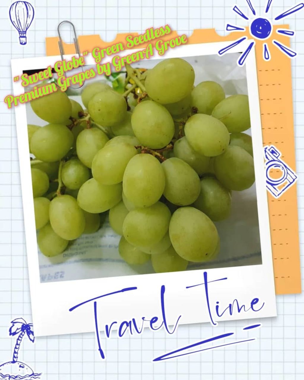 Air-Flown USA Premium Green Seedless Grapes (Sweet Globe ÂŽ)