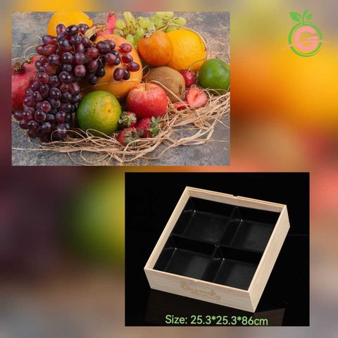 Limited-Edition Eco-Friendly High-Grade Pine Wood Gift Box (253*253*86mm) [1]