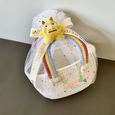[5] Hand-Woven Cotton Rope Goodies Bag:Gift Basket (28*17*16cm) [1]