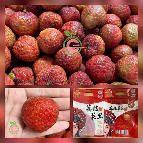 Air-Flown China Premium Kwai Fei Hong Lychees 贵妃红荔枝 (approx. 500gms per Gift Bag)