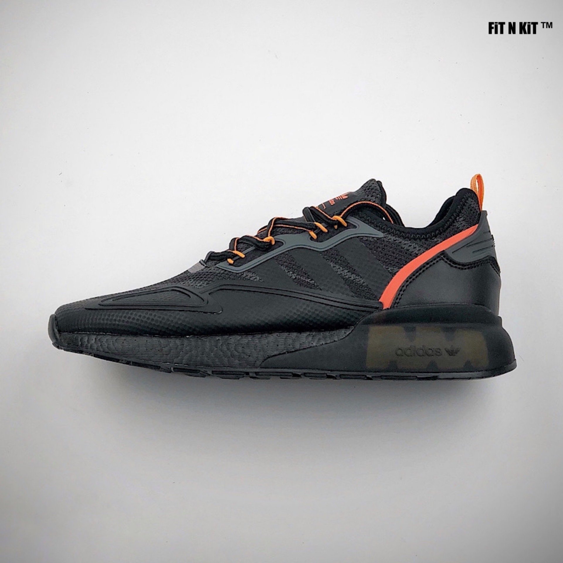 ADIDAS ZX 2K BOOST Core Black True Orange – Fit N Kit