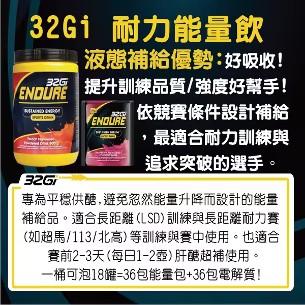 跑步 鐵人 長距離運動 補給 32Gi Endure