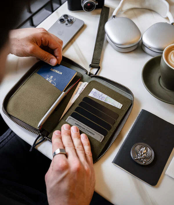 ZipPassportWallet-Axogrid300DArmyGreen-2