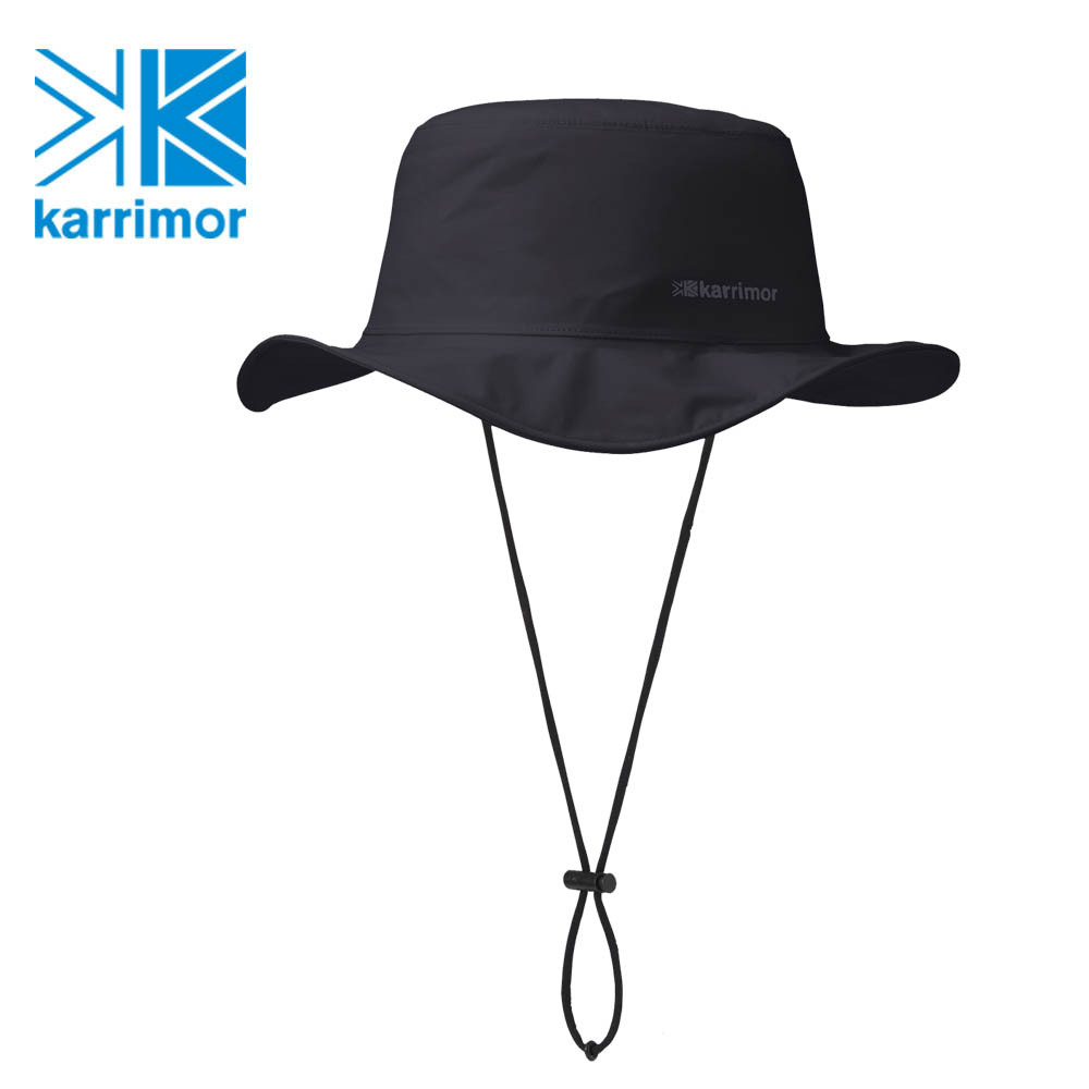 日系[ Karrimor ] pocketable rain hat 防水圓盤帽 黑.jfif