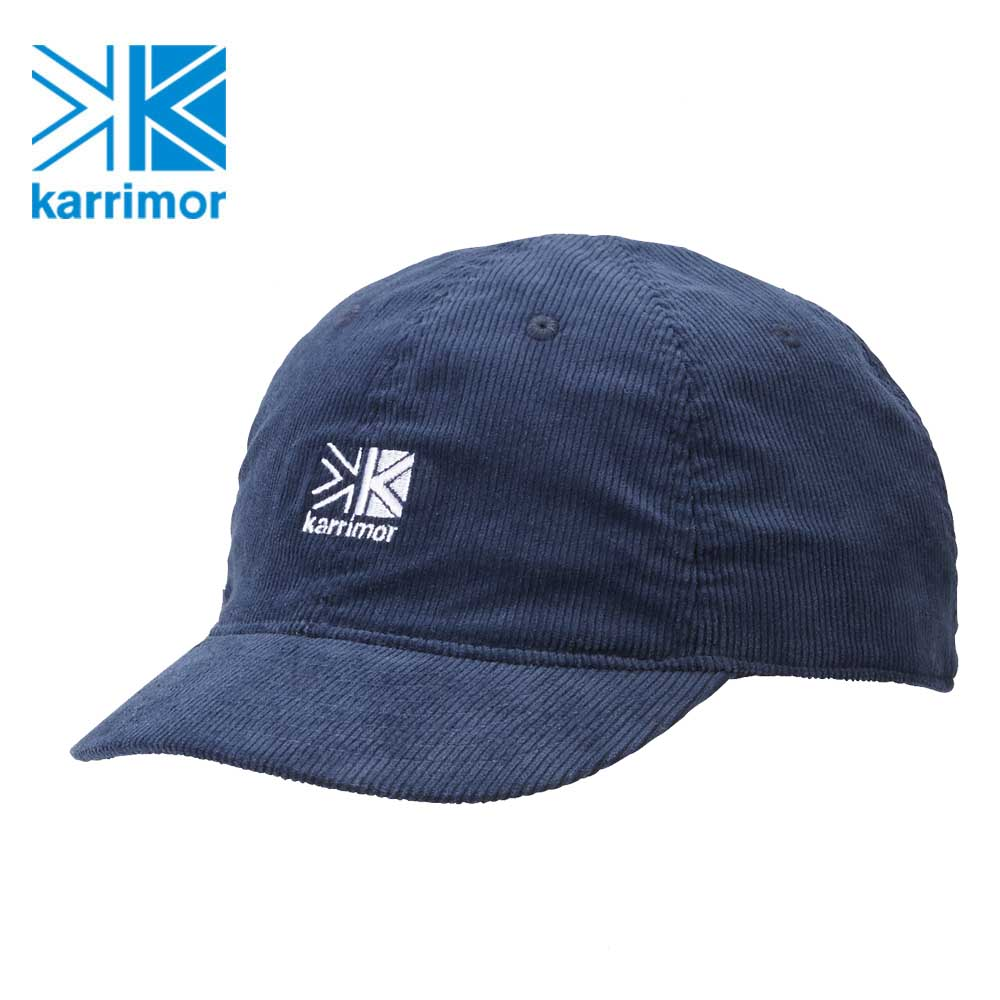 日系[ Karrimor ] corduroy logo cap 燈芯絨小帽 海軍藍.png