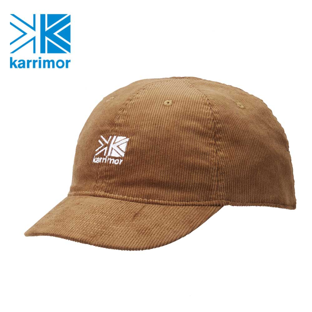 日系[ Karrimor ] corduroy logo cap 燈芯絨小帽 淺褐.png