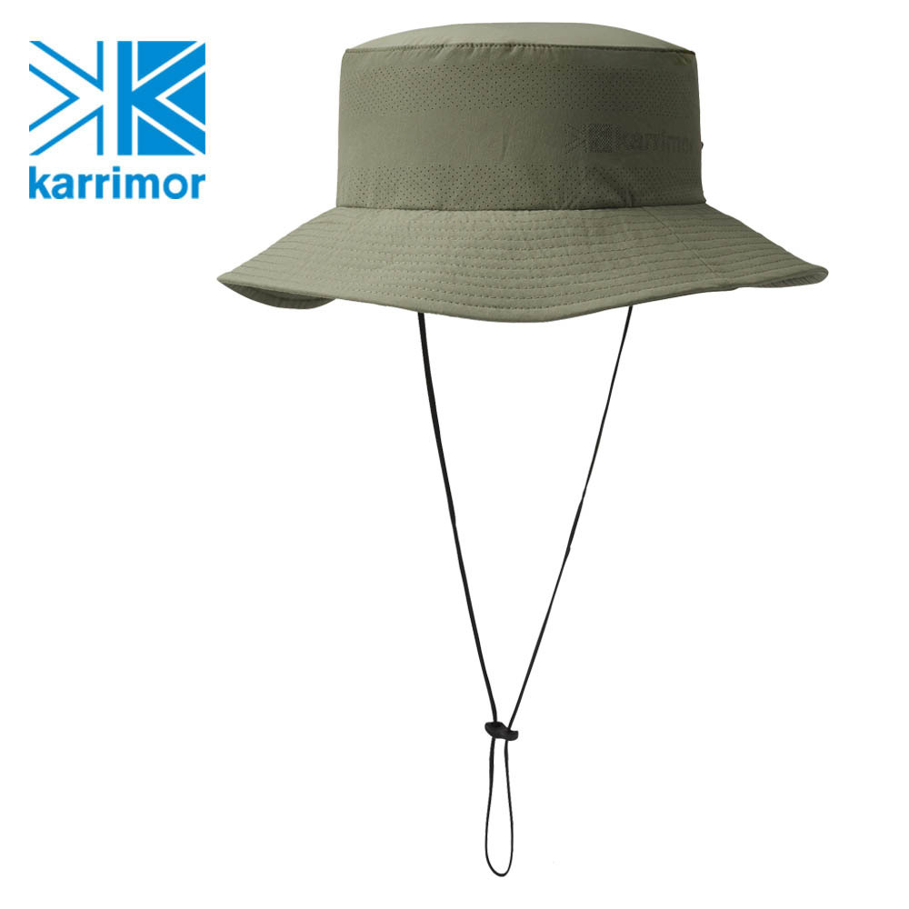 日系[ Karrimor ] Trek Hat 透氣彈性圓盤帽 卡其綠.jfif