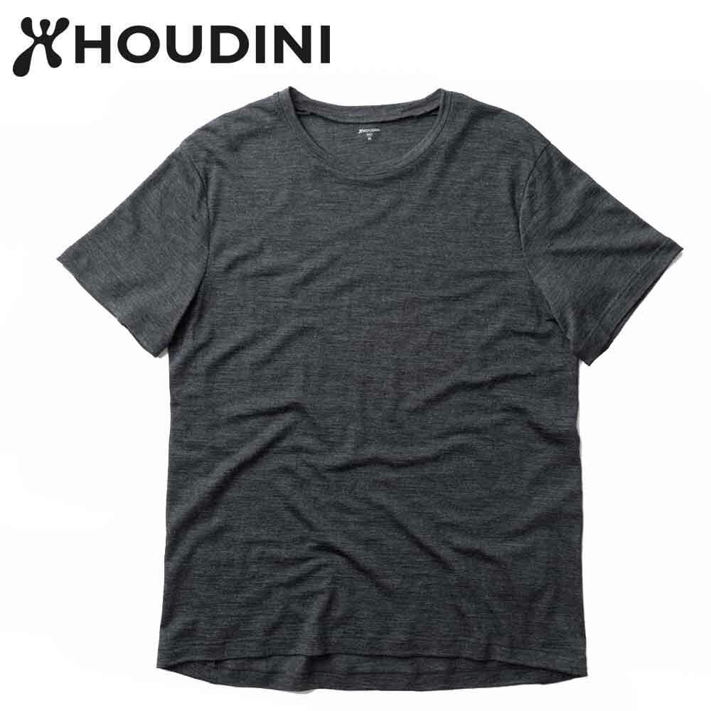 瑞典【Houdini】M`s Activist Tee 男 羊毛混紡天絲短袖 純黑.jpg