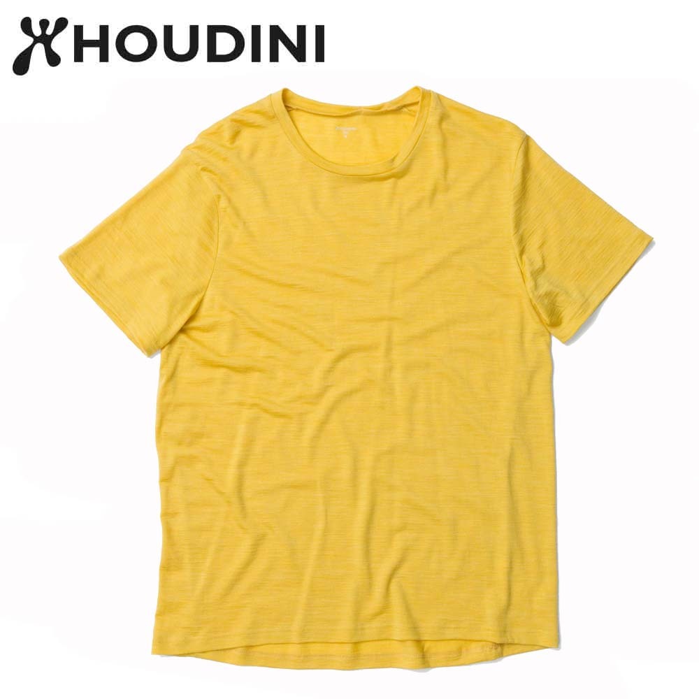 瑞典【Houdini】M`s Activist Tee 男 羊毛混紡天絲短袖 陽光黃.jpg