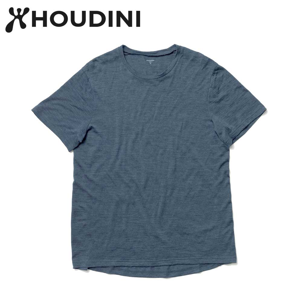 瑞典【Houdini】M`s Activist Tee 男 羊毛混紡天絲短袖 水桶藍.png