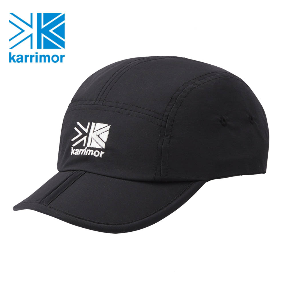 日系[ Karrimor ] folding cap 經典LOGO刺繡小帽 黑