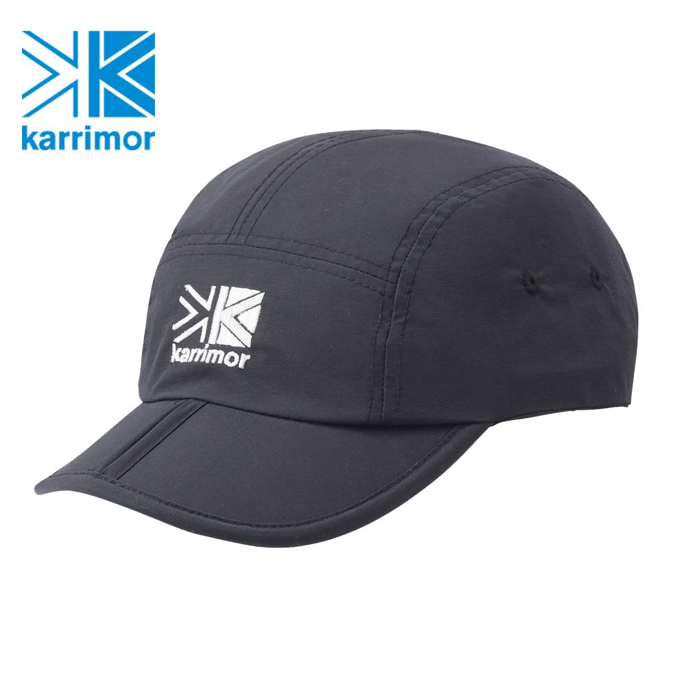 日系[ Karrimor ] folding cap 經典LOGO刺繡小帽 木炭灰