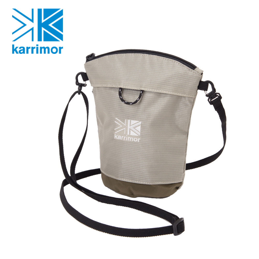 日系[ Karrimor ] neck pouch 隨身掛頸包 銀灰
