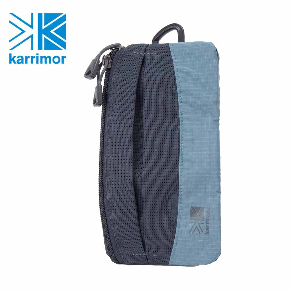 日系[ Karrimor ] TC shoulder pouch 隨身包手機包雙拉鍊手機包 鐵藍