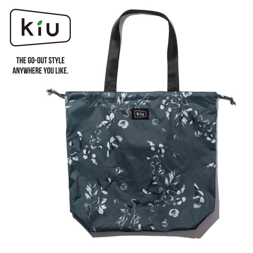 日本【KIU】2WAY RAIN BAG COVER 隨身袋 K82-236 灰色植栽