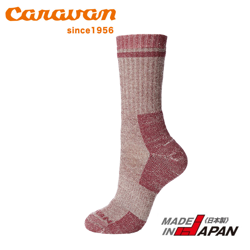 日本【Caravan】Merino Wool‧Pile Socks 厚襪 葡萄酒紅
