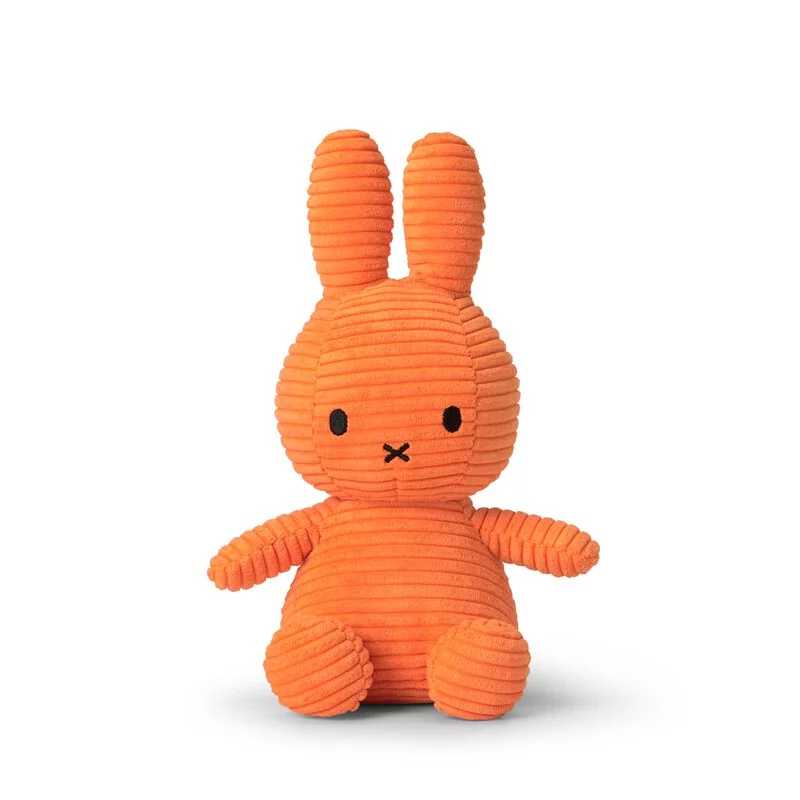 BON TON TOYS｜Miffy Corduroy 米菲兔燈芯絨填充玩偶-橘