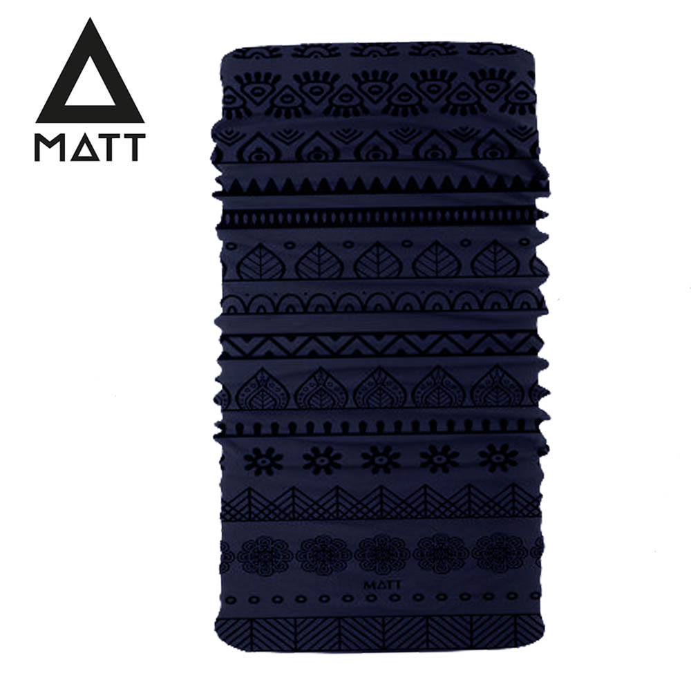 西班牙[ MATT ] Wool Scarf 美麗諾羊毛頭巾 鑲邊海軍藍
