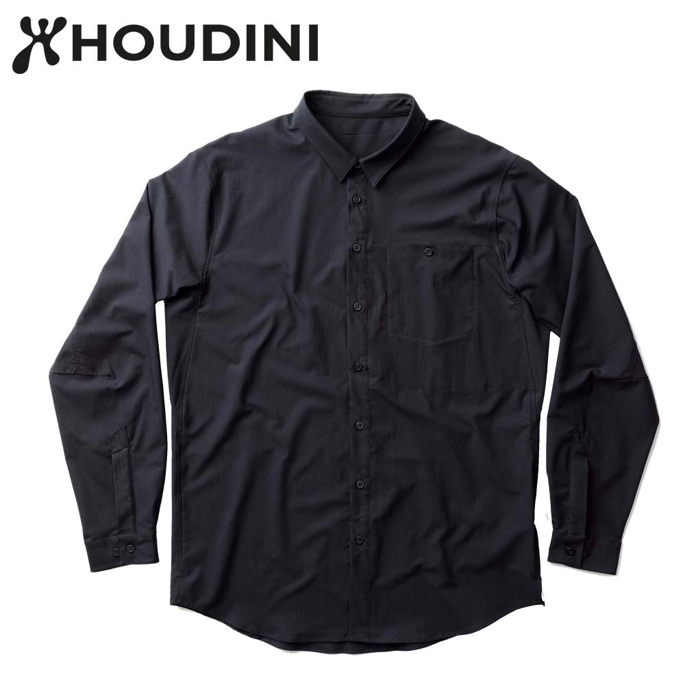 瑞典【Houdini】M's Longsleeve Shirt 男款長袖排汗上衣 純黑