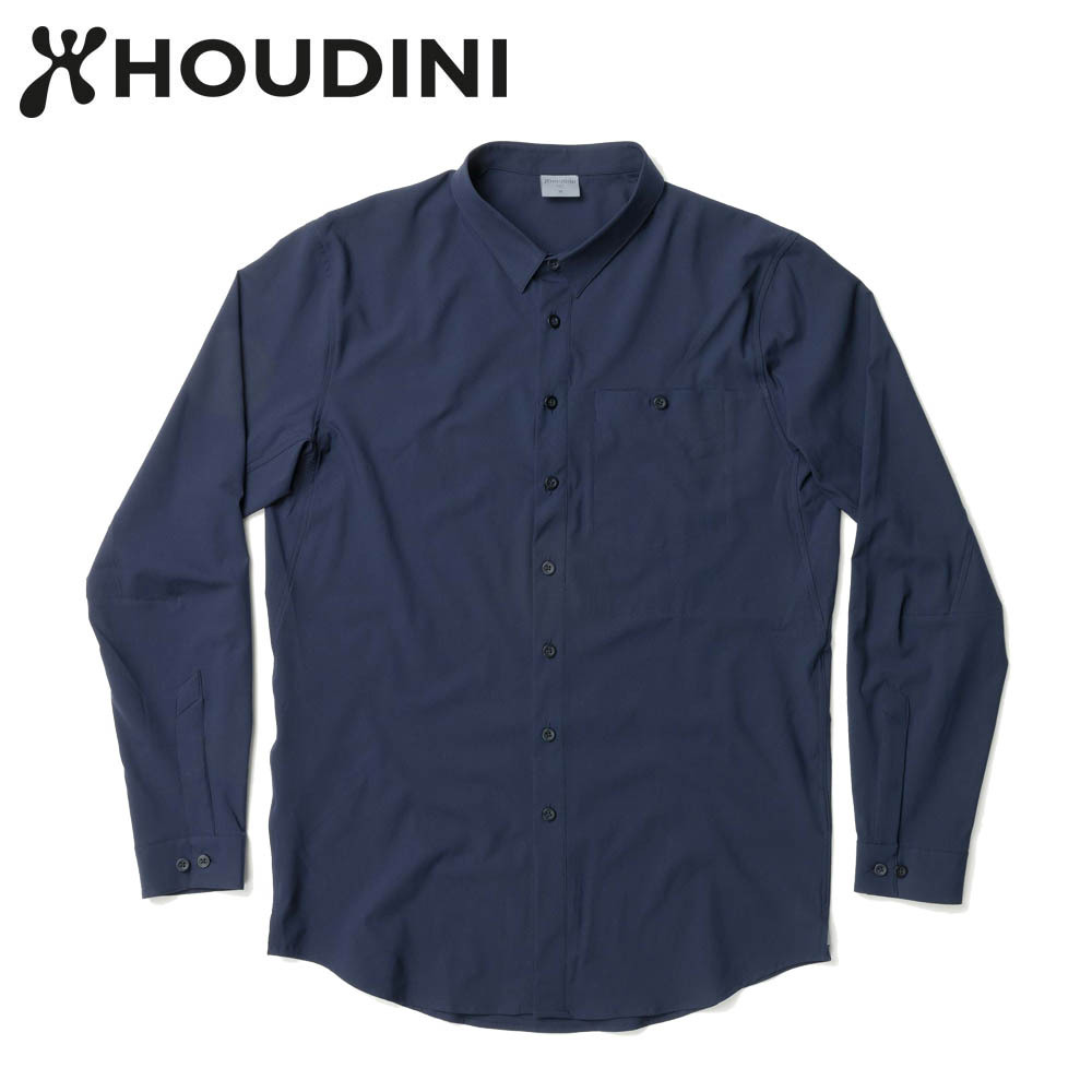 瑞典【Houdini】M's Longsleeve Shirt 男款長袖排汗上衣 藍色幻想