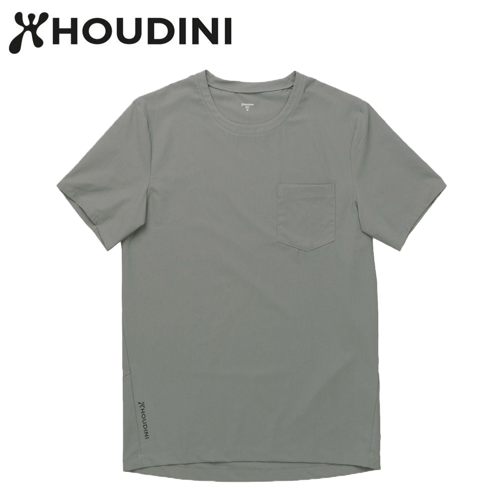 瑞典【Houdini】Houdini Cover tee 男款 透氣快乾短袖 噴泉灰